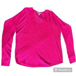 Lilly Pulitzer hot pink dollman sweater size small